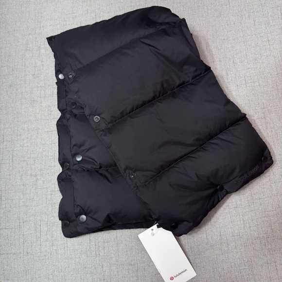 Lululemon Black Wunder Puff Scarf Down Scarf Wrap Puffer Scarf NWT - Picture 6 of 11